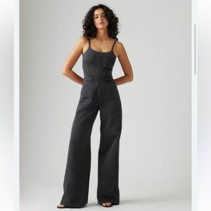 Levi's Premium Bustier Jumpsuit Black Denim